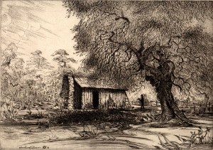 Mark-Twains-Cabin-Jackass-Hill-California-by-James-Blanding-Sloan